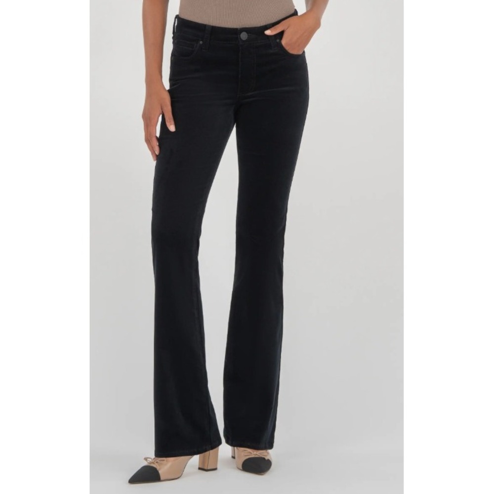 NWT KUT FROM THE KLOTH Natalie Bootcut Corduroy‎ Pants Black Women Size 2 Casual